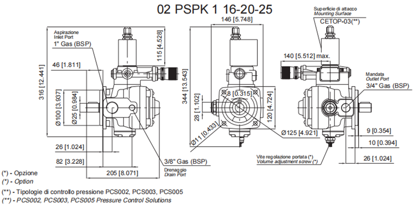 02-PSPK-1 系列布萊瑪變量葉片泵安裝尺寸